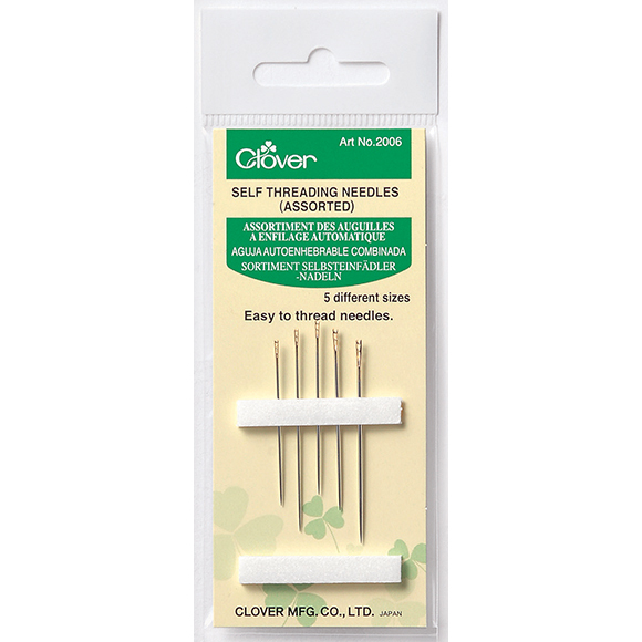 Self Threading Needles, Assorted, Clover : Sewing Parts Online