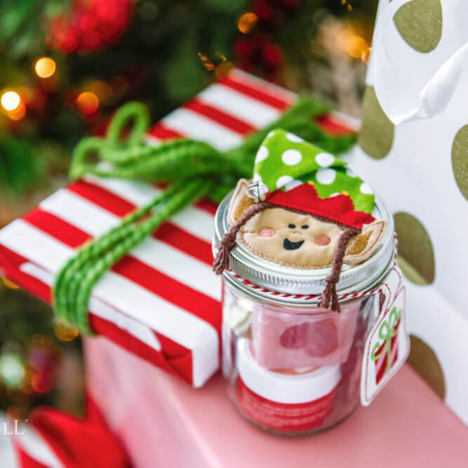 Kimberbell Holiday Jar Toppers & Gift Tags - Christmas Holiday Gift Tag  Favors, Greeting Tags for DIY Crafts Holiday Party, Jar Toppers for Mason