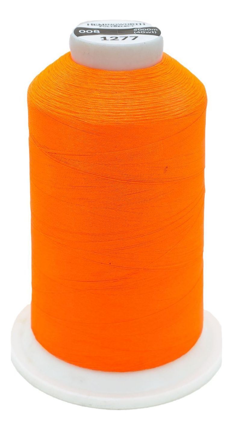 Polyester Embroidery Thread, Mandarin Orange, 5000m cone