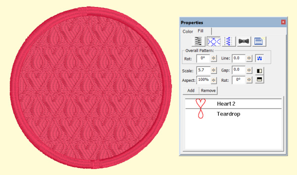 StitchArtist Level 3 Fill stitch embossing