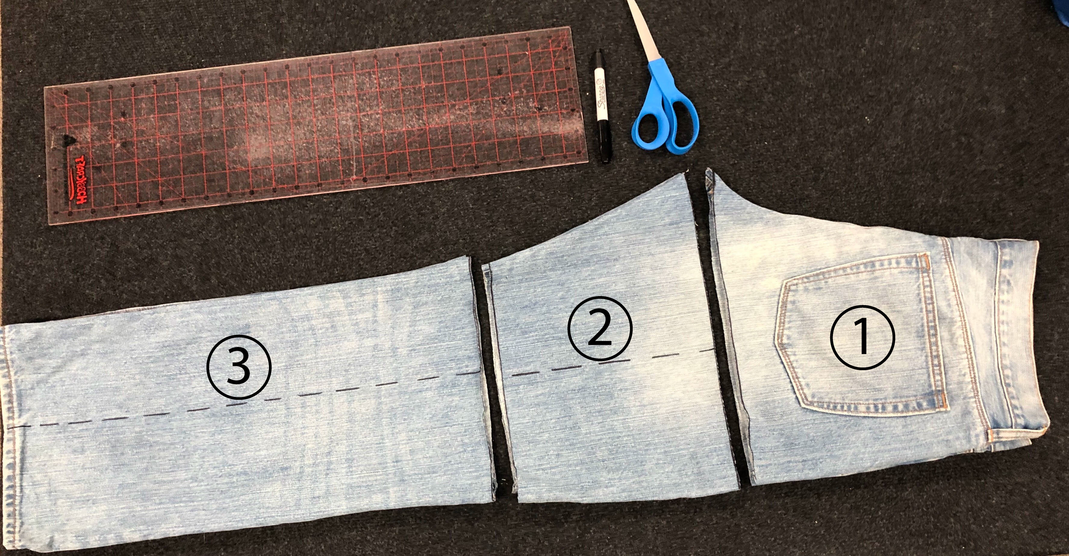 Create a laundry bag from repurposed denim fabric | Echidna Sewing