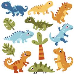 Funny Lizards/Dinosaurs SVG Designs by Echidna