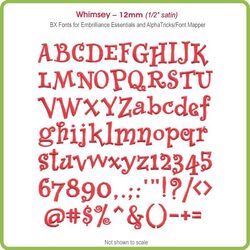 Whimsey 12mm BX Font - Download Only