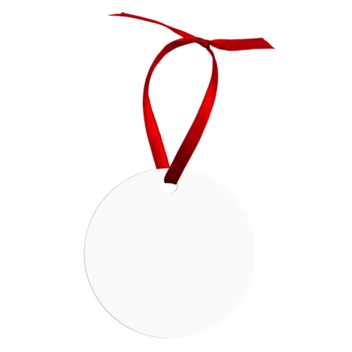 Circle Gloss White Aluminium Ornament