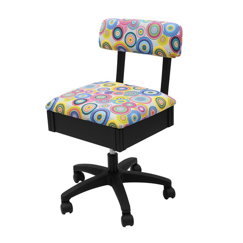 Horn Gaslift Chair - Pinwheel Blue