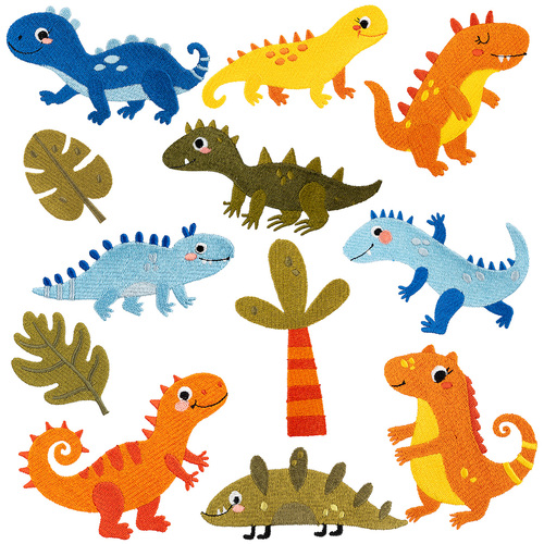 Funny Lizards/Dinosaurs Embroidery Designs by Echidna