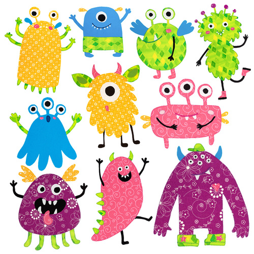 Monsters Are Cute Sewing Applique Designs by Echidna