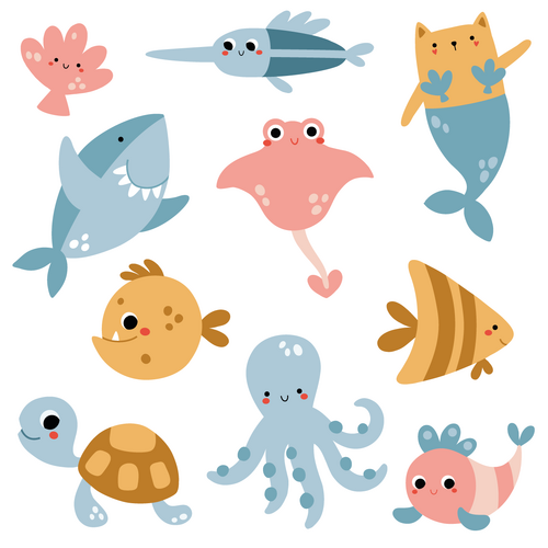 My Underwater Friends 2 SVG Designs by Echidna