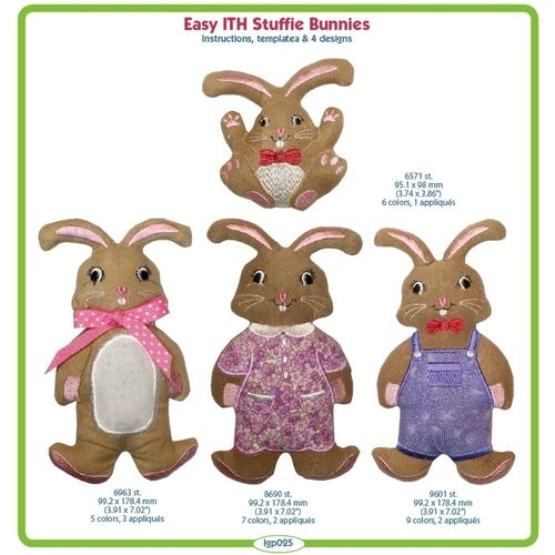 Easy In-The-Hoop Stuffie Bunnies by Lindee Goodall - LindeeG Embroidery ...