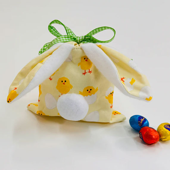 Bunny Ears and Tail Drawstring Bag project