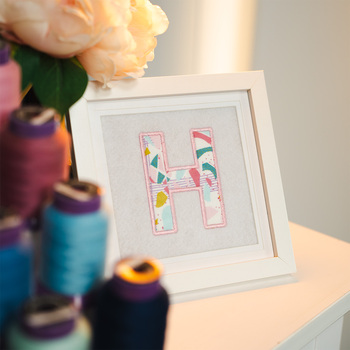 Simple Embroidery Applique Letter project